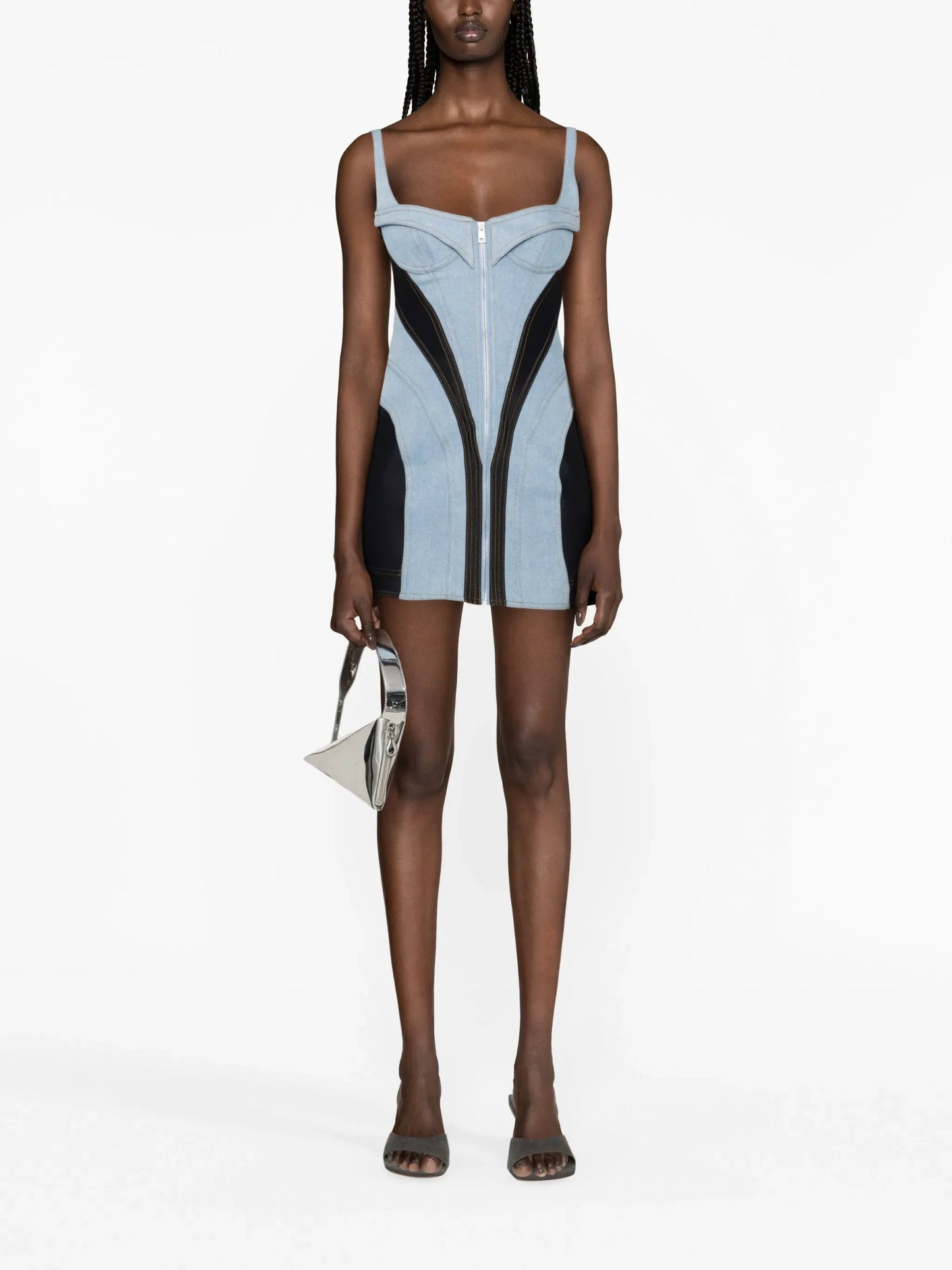 Corset denim minidress