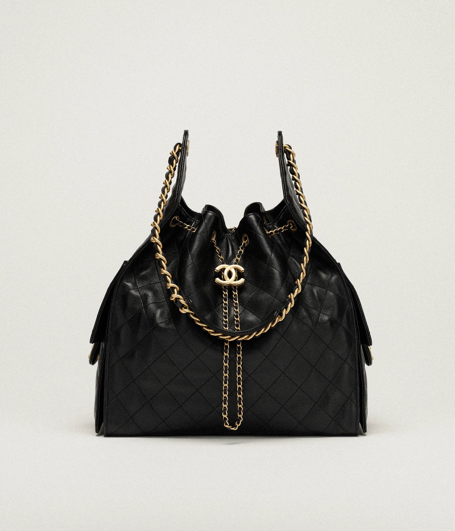 Medium 25 Hobo Bag Gold Tone Metal