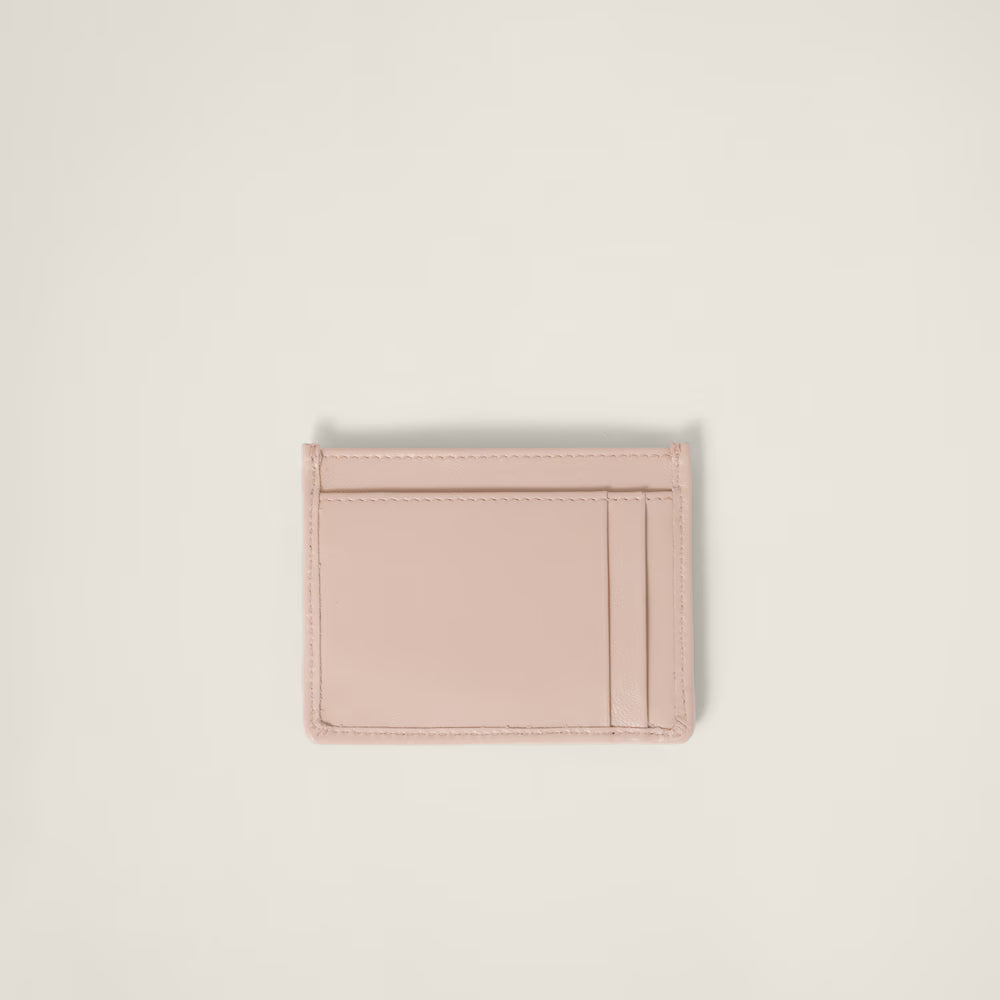 Miu Matelasse Nappa Card Holder