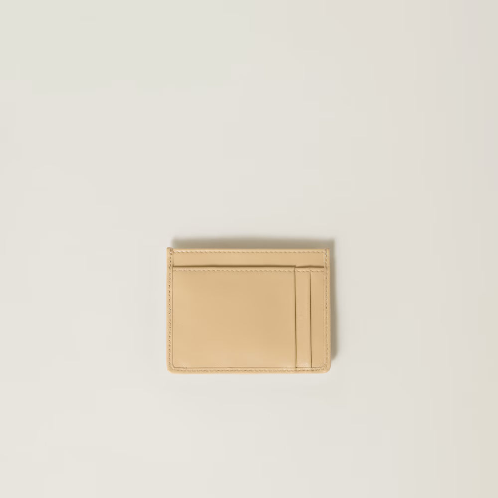 Miu Matelasse Nappa Card Holder