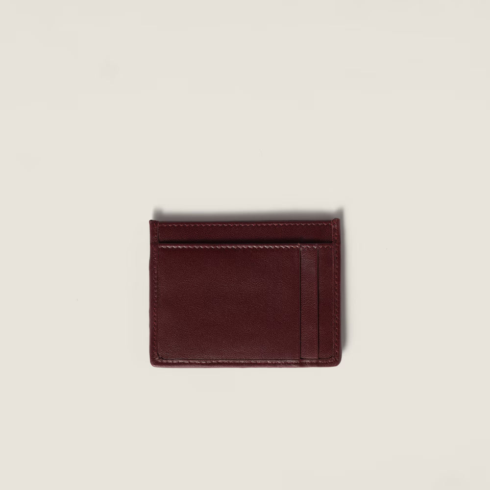 Miu Matelasse Nappa Card Holder