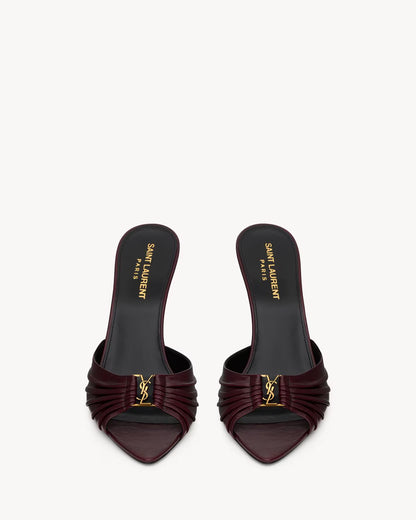 BABYLONE mules in smooth leather