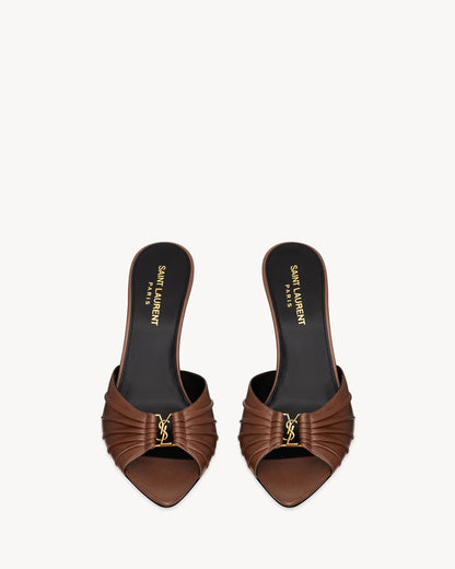 BABYLONE mules in smooth leather