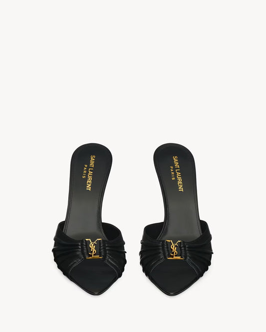 BABYLONE mules in smooth leather