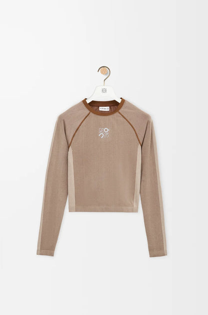 Long sleeve top in technical jersey