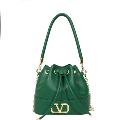 Mini Bucket Bag In Nappa With Vlogo Signature Chain With Box