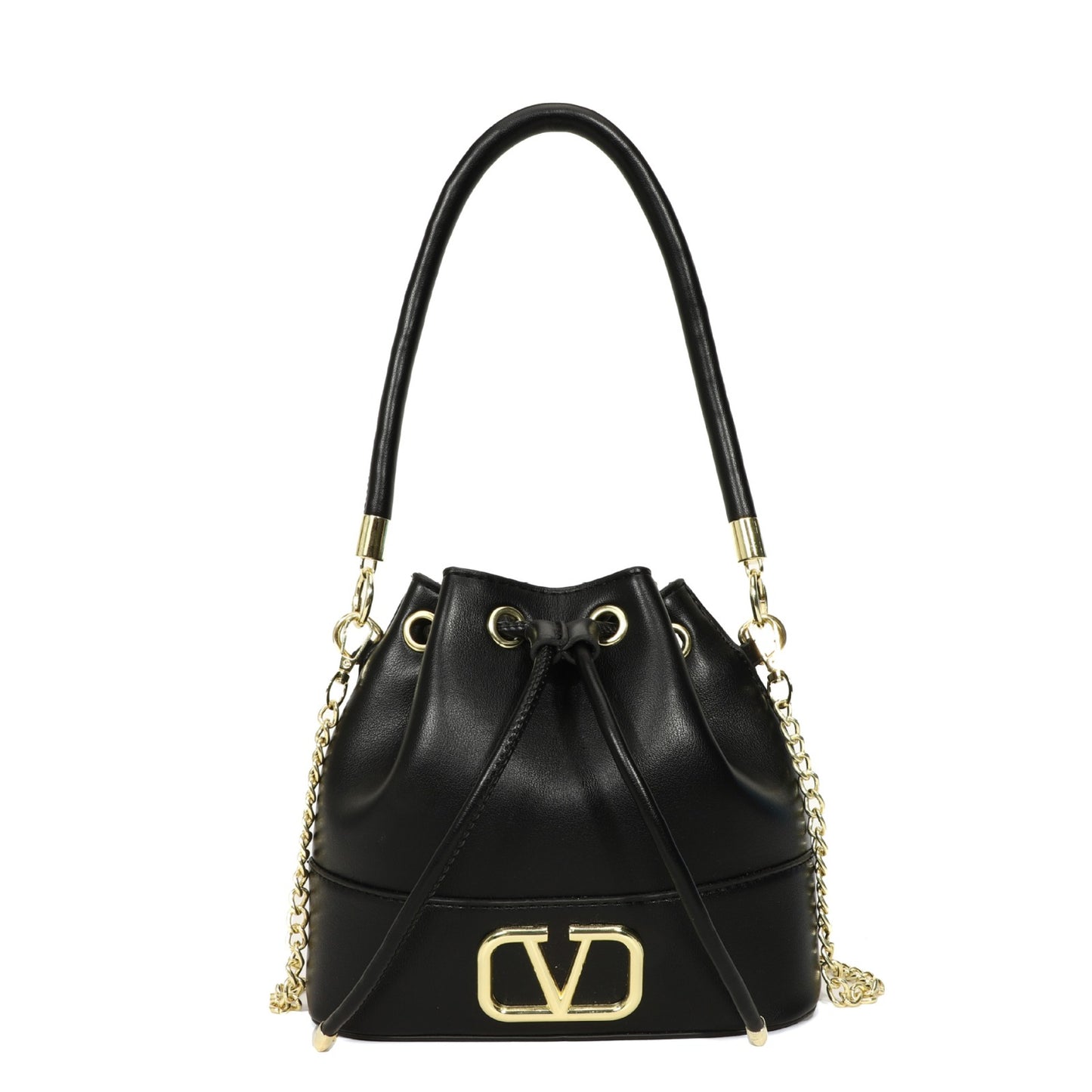 Mini Bucket Bag In Nappa With Vlogo Signature Chain With Box
