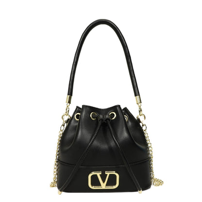 Mini Bucket Bag In Nappa With Vlogo Signature Chain With Box