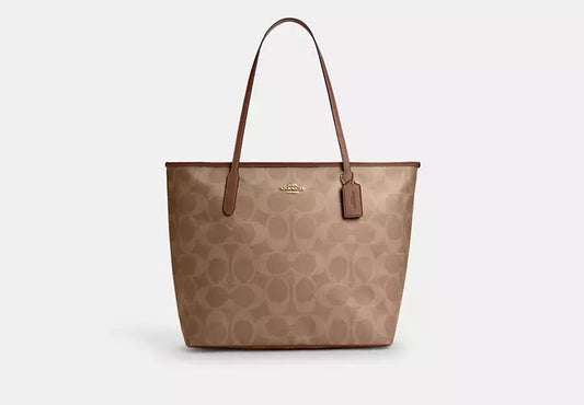 Large City Tote Bag In Maxi Signature Canvas