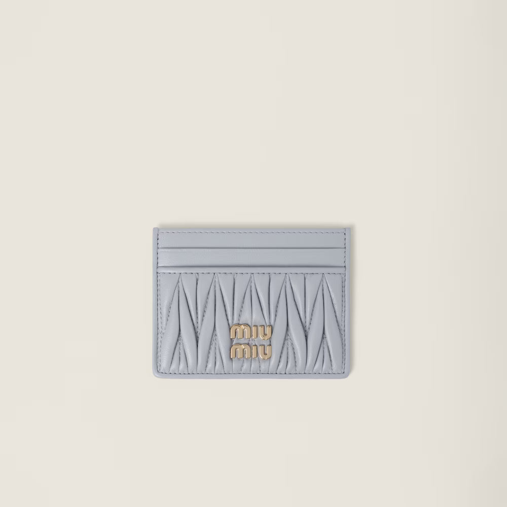 Miu Matelasse Nappa Card Holder