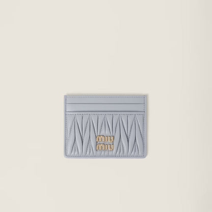 Miu Matelasse Nappa Card Holder