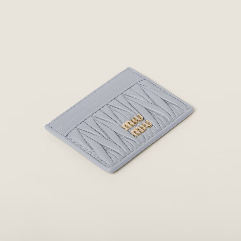 Miu Matelasse Nappa Card Holder