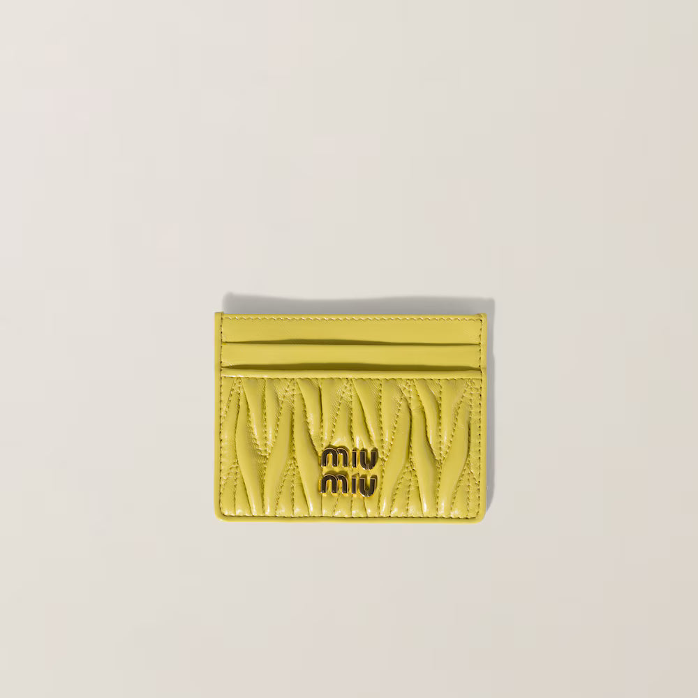 Miu Matelasse Nappa Card Holder