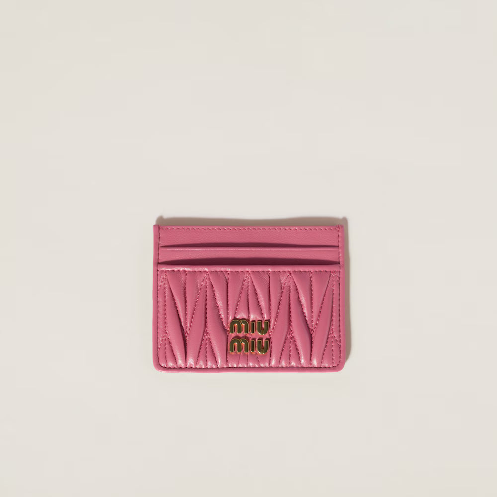 Miu Matelasse Nappa Card Holder