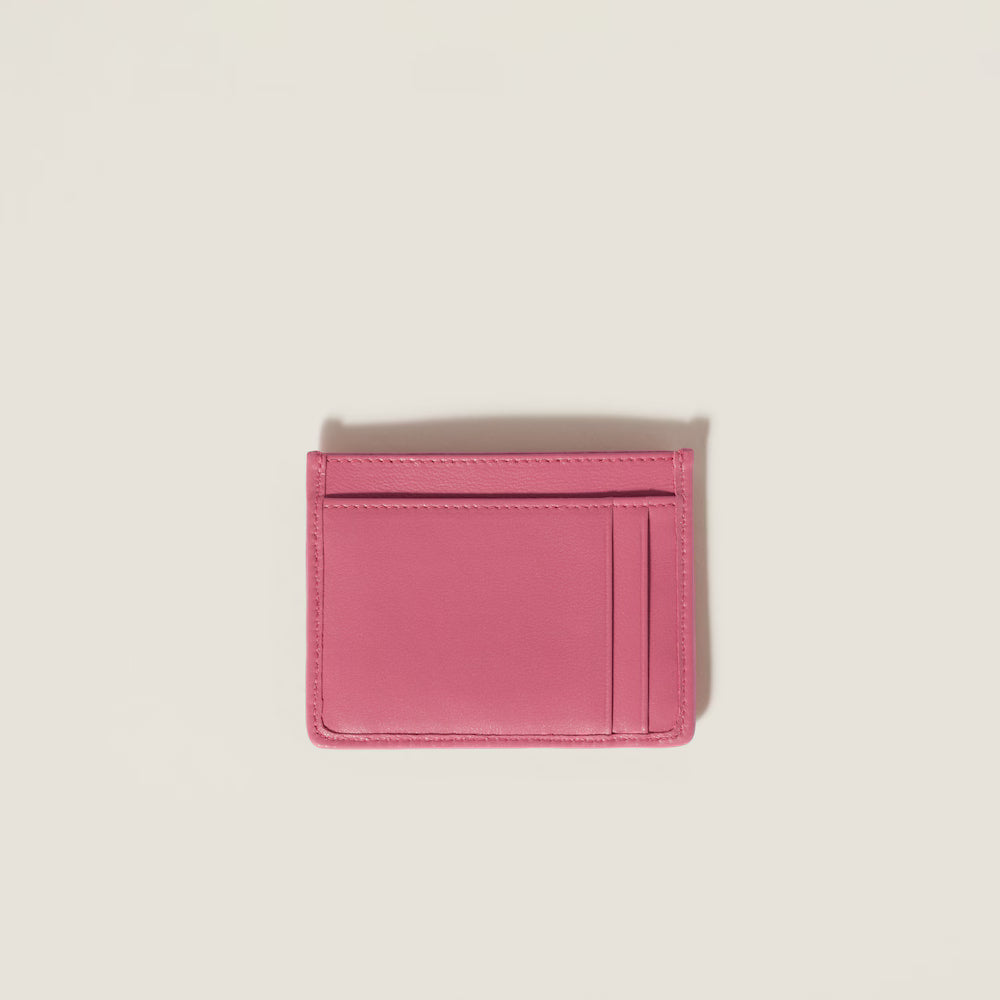 Miu Matelasse Nappa Card Holder
