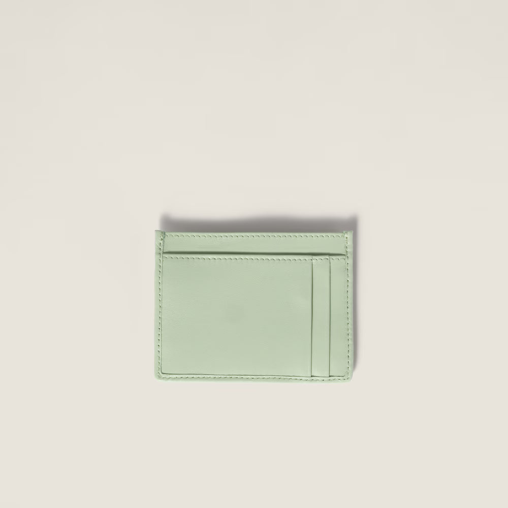 Miu Matelasse Nappa Card Holder