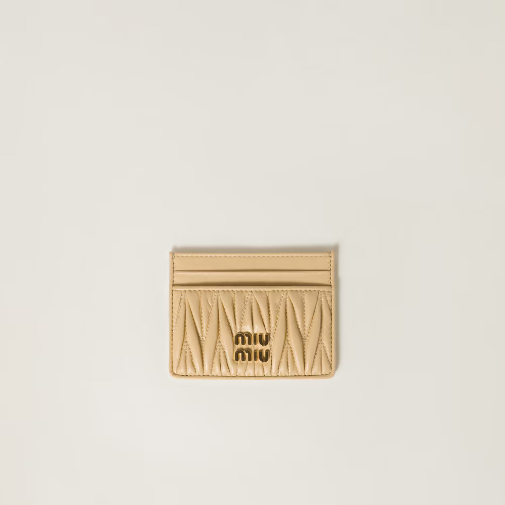 Miu Matelasse Nappa Card Holder