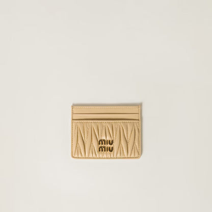 Miu Matelasse Nappa Card Holder