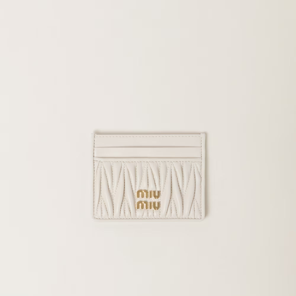 Miu Matelasse Nappa Card Holder