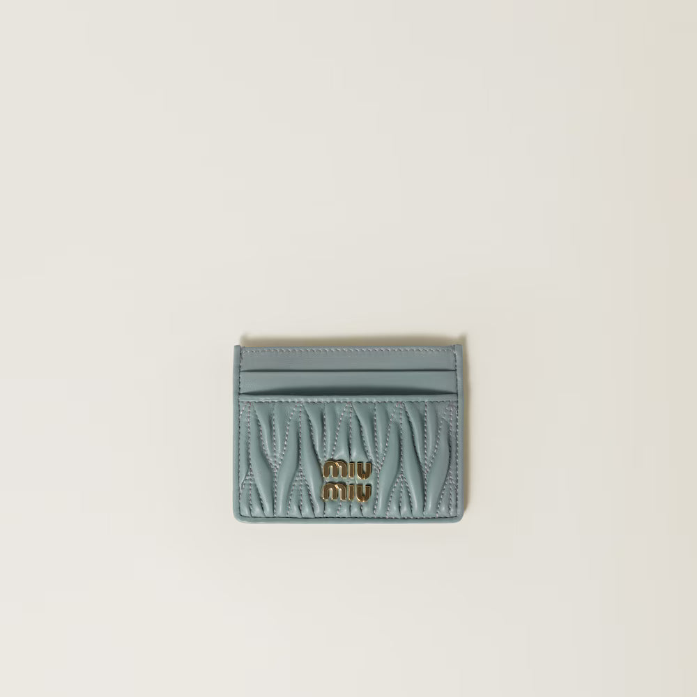 Miu Matelasse Nappa Card Holder