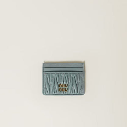 Miu Matelasse Nappa Card Holder