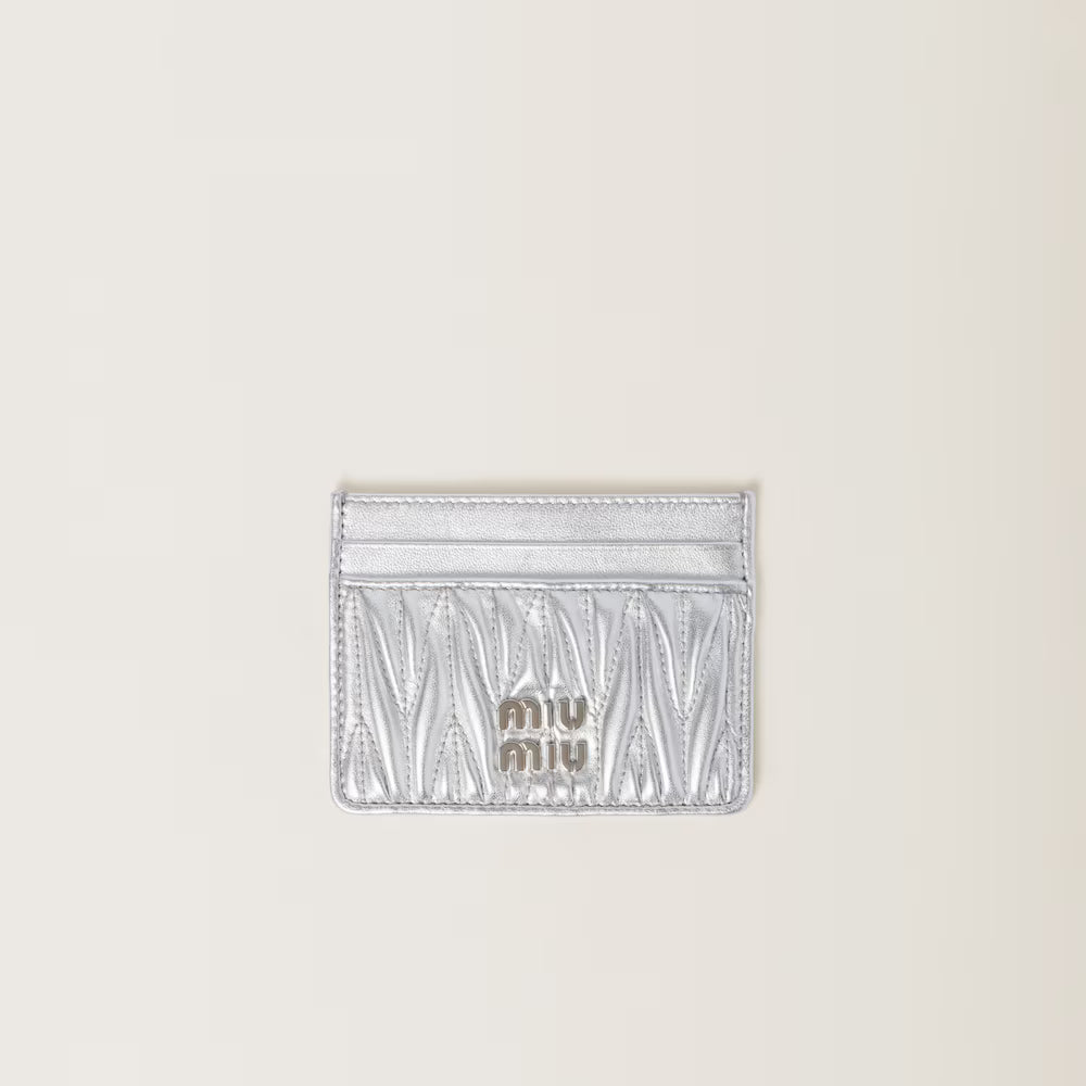 Miu Matelasse Nappa Card Holder