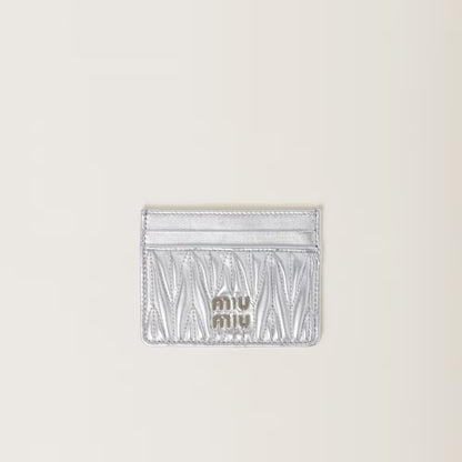 Miu Matelasse Nappa Card Holder