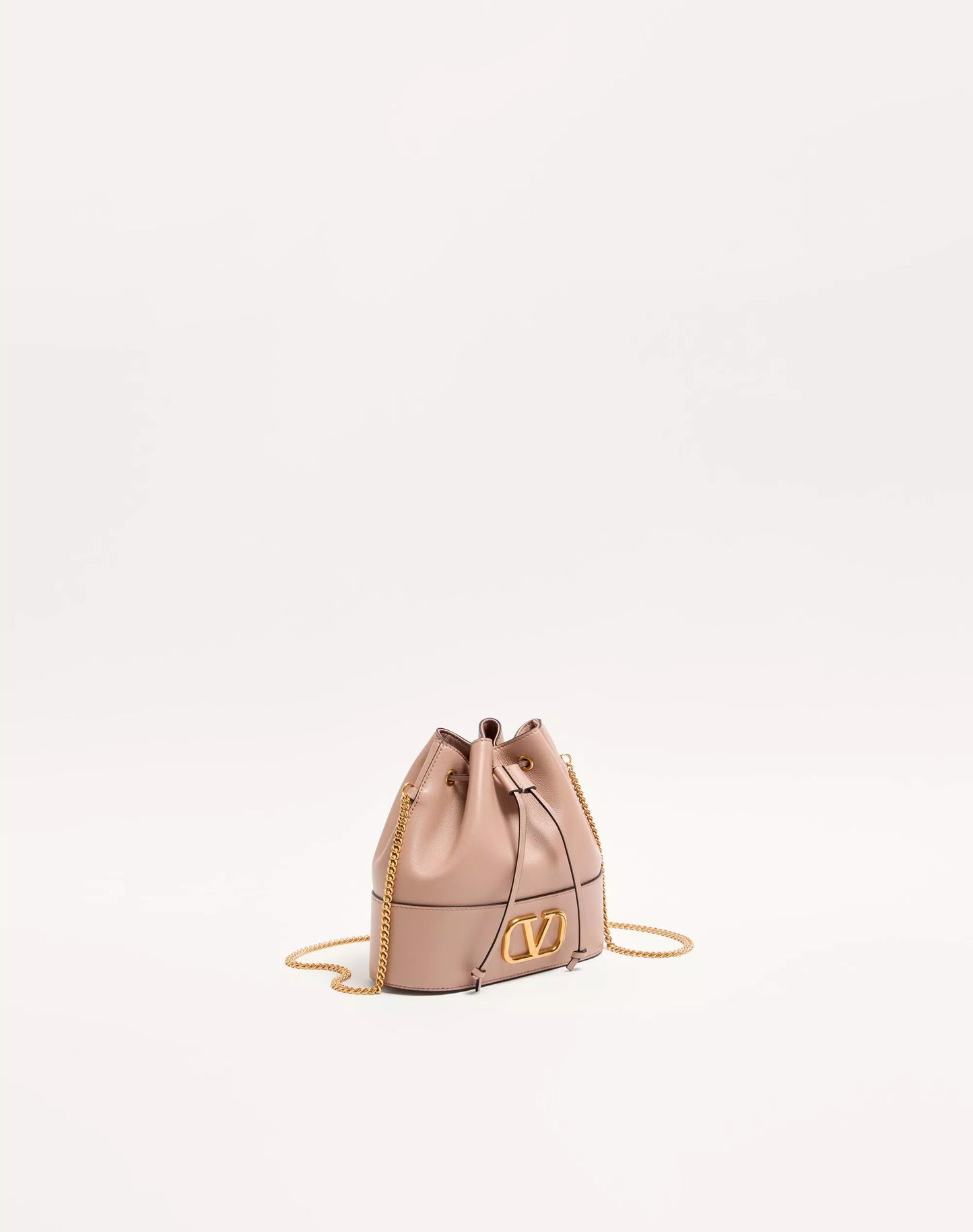 Mini Bucket Bag In Nappa With Vlogo Signature Chain With Box